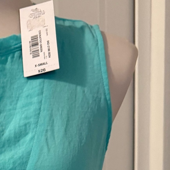 NWT Ana Blouse Teal Short Sleeve Tank - Picture 7 of 8